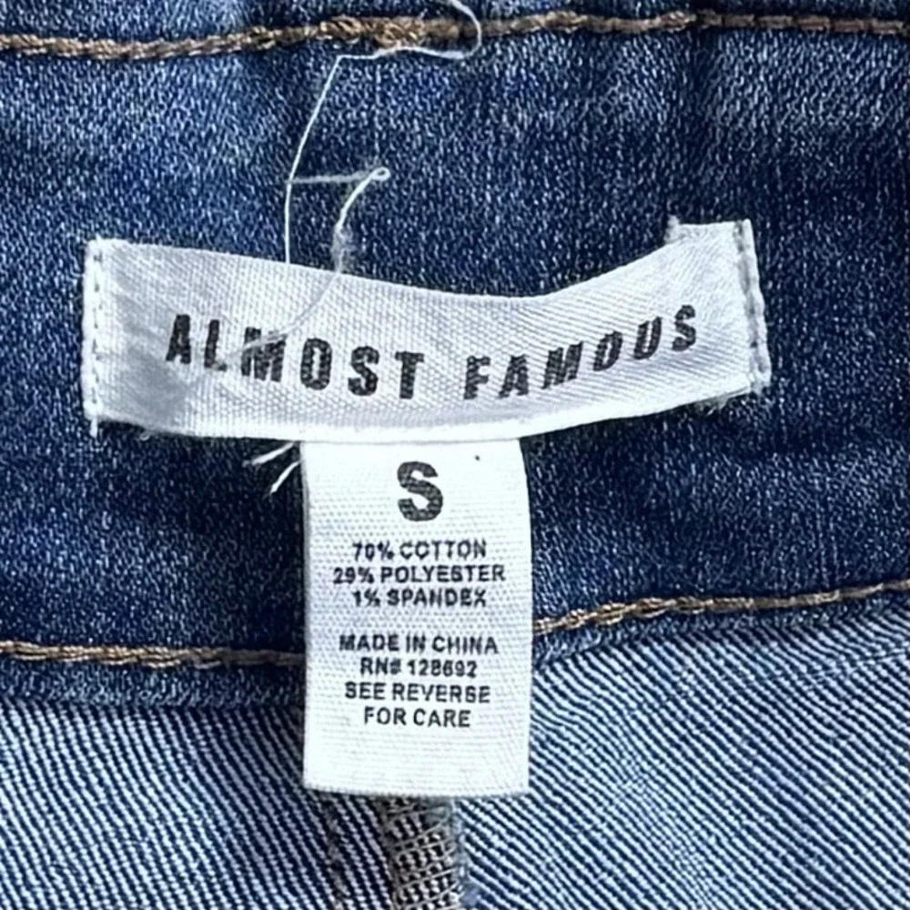 Y2K Almost Famous‎ Micro Mini Denim Pleated Skort Low Rise Grunge Skater S